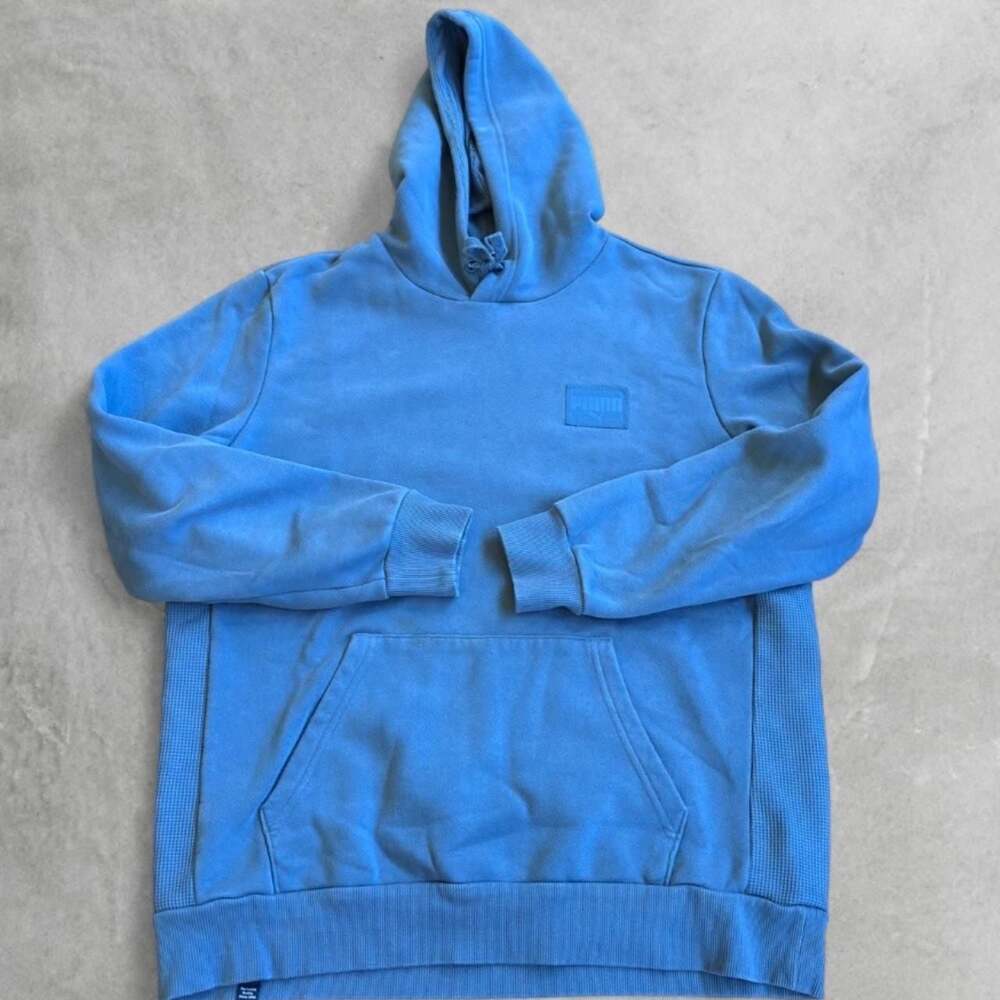 Puma Slate Blue Monochrome Patch Pullover Hoodie